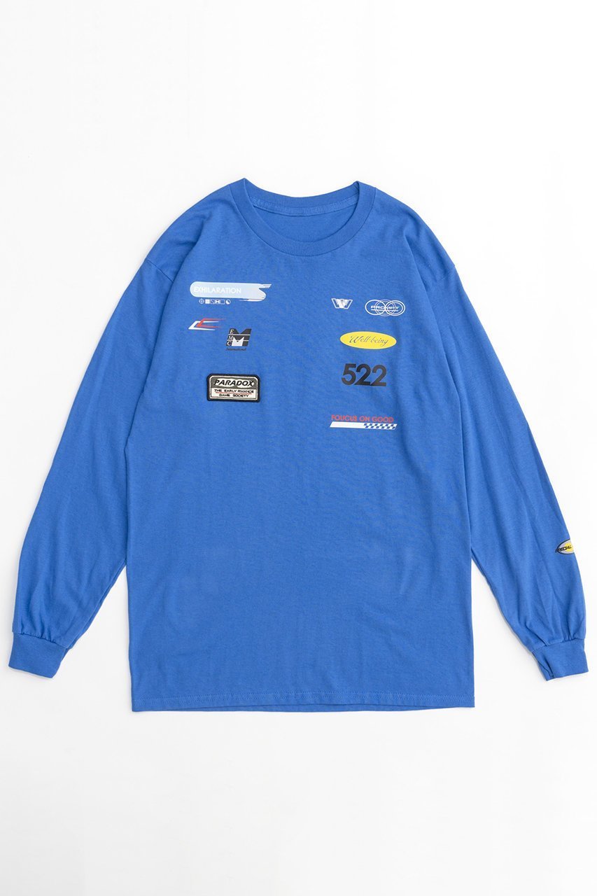 【メゾンスペシャル/MAISON SPECIAL】のSponsor Logo Print Long Sleeve T-shirt/スポンサーロゴロンTEE インテリア・キッズ・メンズ・レディースファッション・服の通販 founy(ファニー) 　ファッション　Fashion　レディースファッション　WOMEN　トップス・カットソー　Tops/Tshirt　シャツ/ブラウス　Shirts/Blouses　ロング / Tシャツ　T-Shirts　カットソー　Cut and Sewn　インナー　Inner　ウォッシャブル　Washable　グラフィック　Graphic　スリーブ　Sleeve　プリント　Print　ロング　Long　BLU(ブルー)|ID: prp329100004055812 ipo3291000000027306563