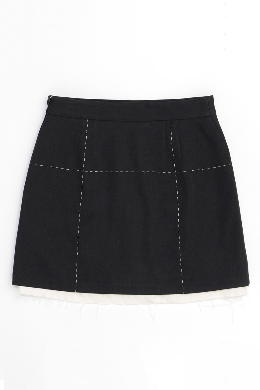 【メゾンスペシャル/MAISON SPECIAL】のLow Waist Stitch Mini Skirt/ローウエストステッチミニスカート インテリア・キッズ・メンズ・レディースファッション・服の通販 founy(ファニー) 　ファッション　Fashion　レディースファッション　WOMEN　スカート　Skirt　ミニスカート　Mini Skirts　おすすめ　Recommend　ジャケット　Jacket　ストレッチ　Stretch　セットアップ　Set Up　ミニスカート　Mini Skirt　ワイド　Wide　エレガント 上品　Elegant　今季　This Season　BLK(ブラック)|ID: prp329100004055819 ipo3291000000027306591