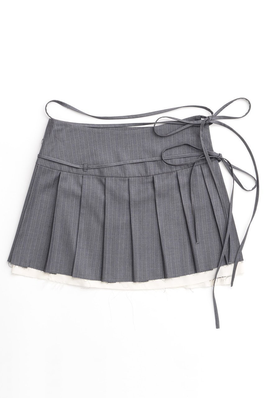 【メゾンスペシャル/MAISON SPECIAL】のPleats Wrap Mini Skirt/プリーツラップミニスカート インテリア・キッズ・メンズ・レディースファッション・服の通販 founy(ファニー) 　ファッション　Fashion　レディースファッション　Fashion for Women　スカート　Skirts　ミニスカート　Mini Skirts　シャドー　Shadow, Subtle Pattern　ストライプ　Stripe, Striped Pattern　チェック　Check, Plaid, Tartan　プリーツ　Pleats, Pleated　ミニスカート　Mini Skirt, Short Skirt　無地　Plain, Solid Color　ラップ　Wrap, Wrap Design　おすすめ　Recommended / Our Picks　GRY(グレー)|ID: prp329100004055820 ipo3291000000032827010