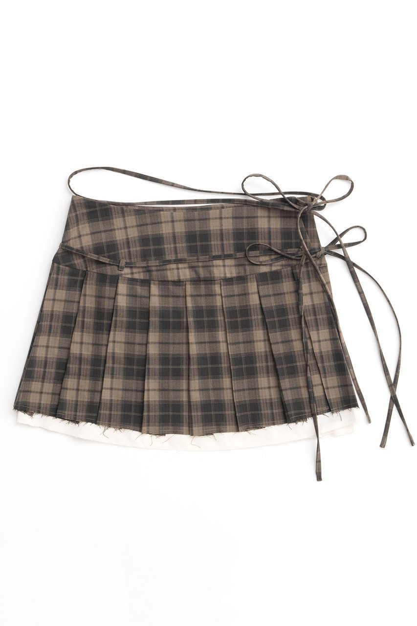 【メゾンスペシャル/MAISON SPECIAL】のPleats Wrap Mini Skirt/プリーツラップミニスカート インテリア・キッズ・メンズ・レディースファッション・服の通販 founy(ファニー) 　ファッション　Fashion　レディースファッション　Fashion for Women　スカート　Skirts　ミニスカート　Mini Skirts　シャドー　Shadow, Subtle Pattern　ストライプ　Stripe, Striped Pattern　チェック　Check, Plaid, Tartan　プリーツ　Pleats, Pleated　ミニスカート　Mini Skirt, Short Skirt　無地　Plain, Solid Color　ラップ　Wrap, Wrap Design　おすすめ　Recommended / Our Picks　BRN(ブラウン)|ID: prp329100004055820 ipo3291000000032827012