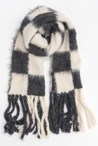 【メゾンスペシャル/MAISON SPECIAL】のBlock Check Shaggy knit Muffler/ブロックチェックシャギーニットマフラー C.GRY(チャコールグレー)|ID: prp329100004055827 ipo3291000000032822315