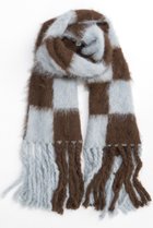 【メゾンスペシャル/MAISON SPECIAL】のBlock Check Shaggy knit Muffler/ブロックチェックシャギーニットマフラー BRN(ブラウン)|ID: prp329100004055827 ipo3291000000032822316