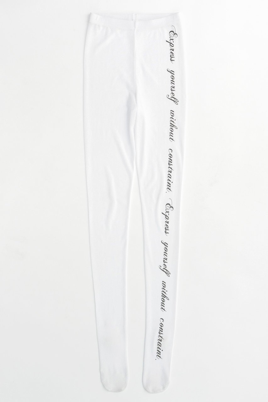 【メゾンスペシャル/MAISON SPECIAL】のLovely Logo Tights/ラブリーロゴタイツ インテリア・キッズ・メンズ・レディースファッション・服の通販 founy(ファニー) 　ファッション　Fashion　レディースファッション　Fashion for Women　タイツ＆レッグウェア&美脚効果　Tights & Sheer Legwear　レッグウェア・ストッキング　Legwear & Hosiery　ストッキング　Stockings, Sheer Tights　タイツ　Tights, Legwear　プリント　Print, Printed Pattern　WHT(ホワイト)|ID: prp329100004055828 ipo3291000000035053907