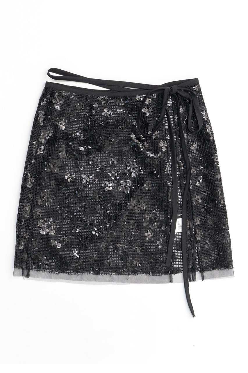 【メゾンスペシャル/MAISON SPECIAL】のGlitter Flower Wrap Skirt/キラキラフラワーラップスカート 人気、トレンドファッション・服の通販 founy(ファニー) 　ファッション　Fashion　レディースファッション　WOMEN　スカート　Skirt　おすすめ　Recommend　アクセサリー　Accessories　スパンコール　Sequins　スラックス　Slacks　チェック　Check　チュール　Tulle　デニム　Denim　ドッキング　Docking　メッシュ　Mesh　ラップ　Wrap　 other-1|ID: prp329100004055830 ipo3291000000027306630