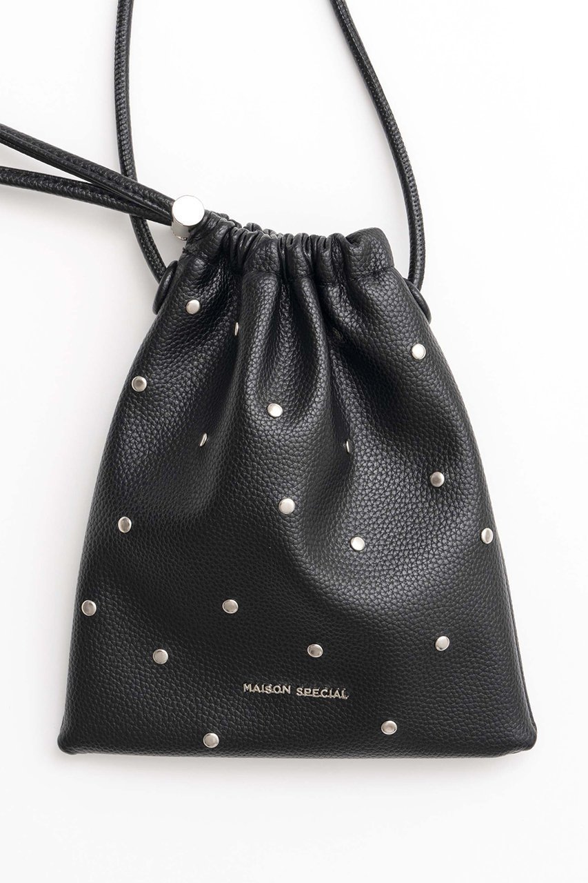 【メゾンスペシャル/MAISON SPECIAL】のStuds Drawstring Mobile Tote Bag/スタッズドローストリングモバイルトート 人気、トレンドファッション・服の通販 founy(ファニー) 　ファッション　Fashion　レディースファッション　Fashion for Women　バッグ　Bags　スタッズ　Studs, Metal Accents　リアル　Real, Realistic　巾着　Drawstring Bag, Kinchaku　無地　Plain, Solid Color　other-2|ID: prp329100004055833 ipo3291000000031424033