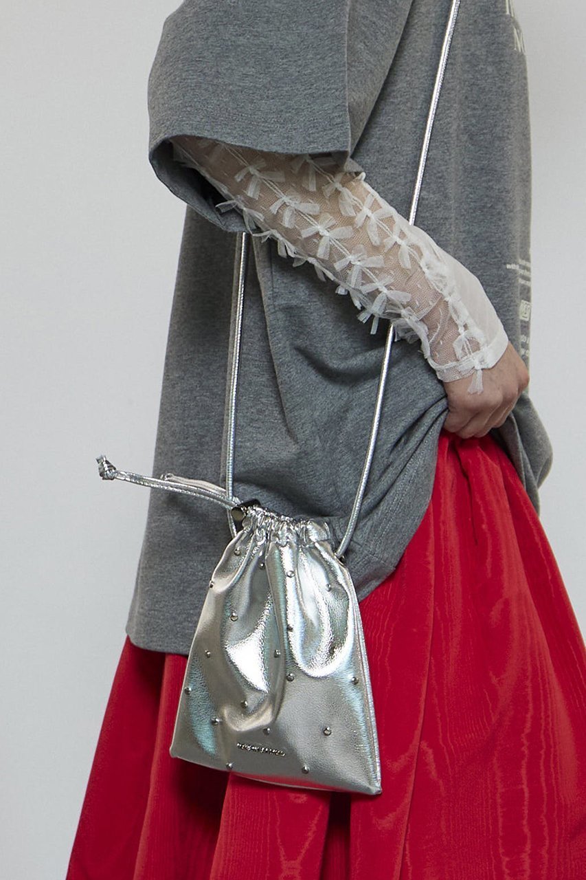 【メゾンスペシャル/MAISON SPECIAL】のStuds Drawstring Mobile Tote Bag/スタッズドローストリングモバイルトート 人気、トレンドファッション・服の通販 founy(ファニー) 　ファッション　Fashion　レディースファッション　Fashion for Women　バッグ　Bags　スタッズ　Studs, Metal Accents　リアル　Real, Realistic　巾着　Drawstring Bag, Kinchaku　無地　Plain, Solid Color　other-6|ID: prp329100004055833 ipo3291000000031424049