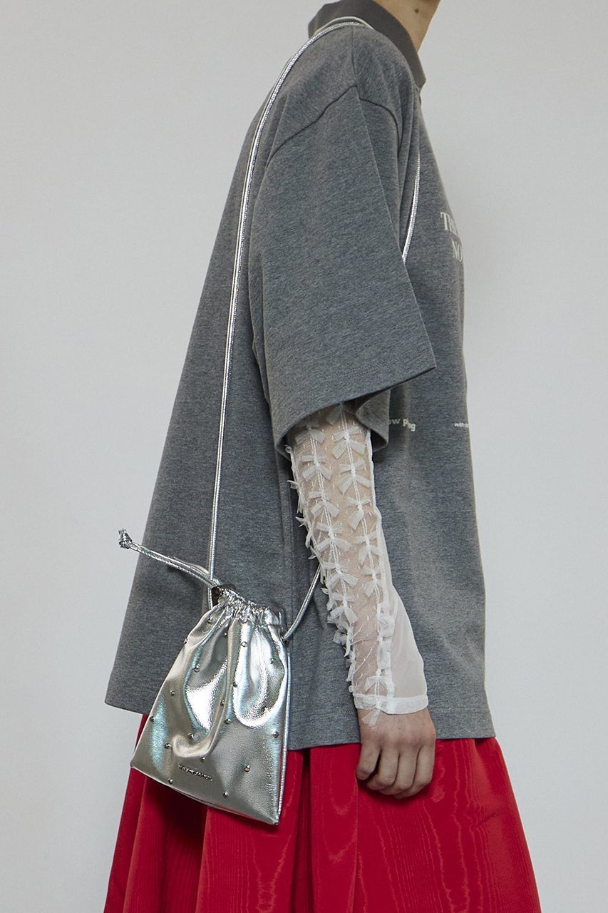 【メゾンスペシャル/MAISON SPECIAL】のStuds Drawstring Mobile Tote Bag/スタッズドローストリングモバイルトート 大人の最旬トレンドファッション＆コーディネート founy(ファウニー) 　ファッション　Fashion　レディースファッション　Fashion for Women　バッグ　Bags　スタッズ　Studs, Metal Accents　リアル　Real, Realistic　巾着　Drawstring Bag, Kinchaku　無地　Plain, Solid Color　other-5|ID: prp329100004055833 ipo3291000000036756241