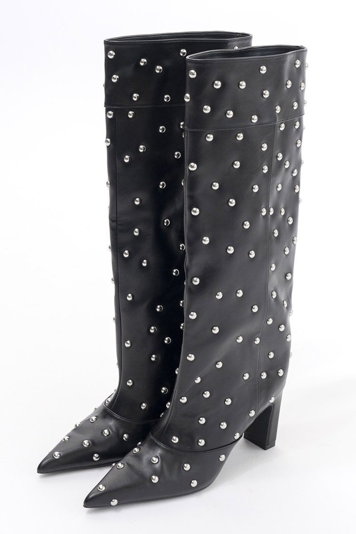 【メゾンスペシャル/MAISON SPECIAL】のStuds Loose Long Boots/スタッズルーズロングブーツ インテリア・キッズ・メンズ・レディースファッション・服の通販 founy(ファニー) https://founy.com/ ファッション Fashion レディースファッション Fashion for Women ストレート Straight, Straight Cut リアル Real, Realistic ルーズ Loose, Oversized ロング Long, Long-Length ワイド Wide, Wide Fit |ID: prp329100004055834 ipo3291000000036869145