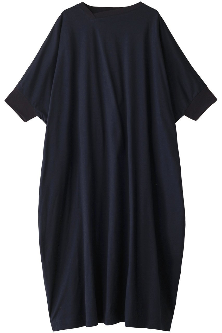 【ミズイロ インド/mizuiro ind】のasymmetry neck wide OP ワンピース インテリア・キッズ・メンズ・レディースファッション・服の通販 founy(ファニー) 　ファッション　Fashion　レディースファッション　Fashion for Women　ワンピース　Dresses　チュニック　Tunic Tops & Dresses　アシンメトリー　Asymmetrical Style　チュニック　Tunic, Long Top　リラックス　Relax, Relaxed Fit　ロング　Long, Long-Length　ワイド　Wide, Wide Fit　エレガント 上品　Elegant　navy|ID: prp329100004055843 ipo3291000000032894914