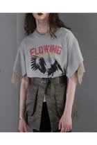 【ローズバッド/ROSE BUD】のメッシュレイヤード スリーブ Tシャツ 人気、トレンドファッション・服の通販 founy(ファニー) ファッション Fashion レディースファッション WOMEN トップス・カットソー Tops/Tshirt シャツ/ブラウス Shirts/Blouses ロング / Tシャツ T-Shirts カットソー Cut and Sewn おすすめ Recommend グラフィック Graphic ショート Short スリーブ Sleeve ネックレス Necklace プリント Print ボトム Bottom メッシュ Mesh モノトーン Monotone thumbnail グレー|ID: prp329100004055847 ipo3291000000027306692