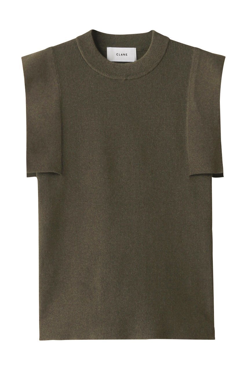 【クラネ/CLANE】のSQUARE SLEEVE KNIT ニット/セーター インテリア・キッズ・メンズ・レディースファッション・服の通販 founy(ファニー) ファッション Fashion レディースファッション Fashion for Women トップス・カットソー Cut & Sew Tops ニット Knit Tops & Sweaters カジュアルプルオーバー・ニットトップス Pullovers & Knit Tops / Casual Pullovers コンパクト Compact, Small Size シンプル Simple, Minimal スクエア Square, Square Shape セーター Sweater, Knitwear バランス Balance, Style Balance ボトム Bottoms, Lower Wear エレガント 上品 Elegant KHAKI|ID: prp329100004058667 ipo3291000000032942436