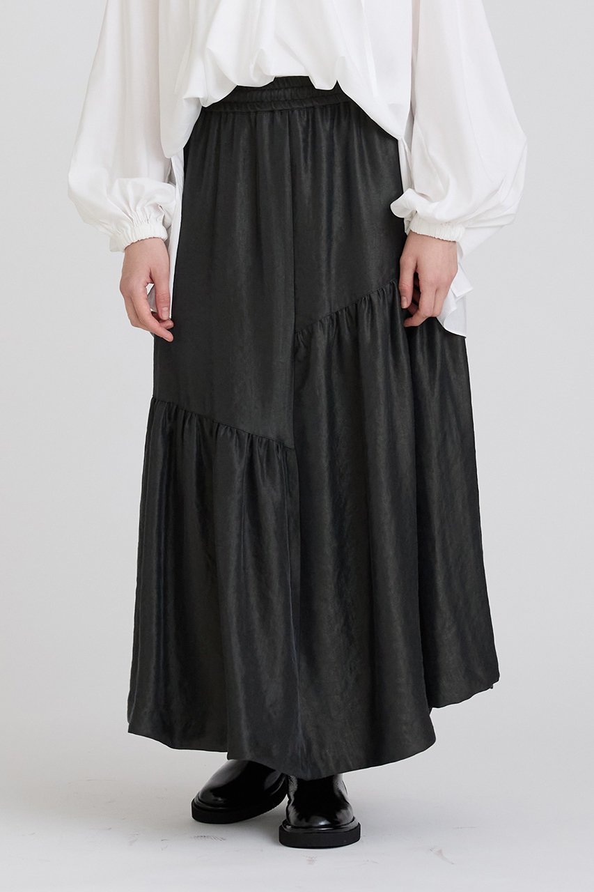 【ハウス オブ ロータス/HOUSE OF LOTUS】のツイルスパークリングティアードスカート 人気、トレンドファッション・服の通販 founy(ファニー) 　ファッション　Fashion　レディースファッション　Fashion for Women　スカート　Skirts　ティアードスカート　Tiered Skirts　ロングスカート　Long Skirts / Maxi & Midi Skirts　アシンメトリー　Asymmetrical Style　メタリック　Metallic, Shiny Finish　ロング　Long, Long-Length　秋　Autumn　other-5|ID: prp329100004060589 ipo3291000000032894165