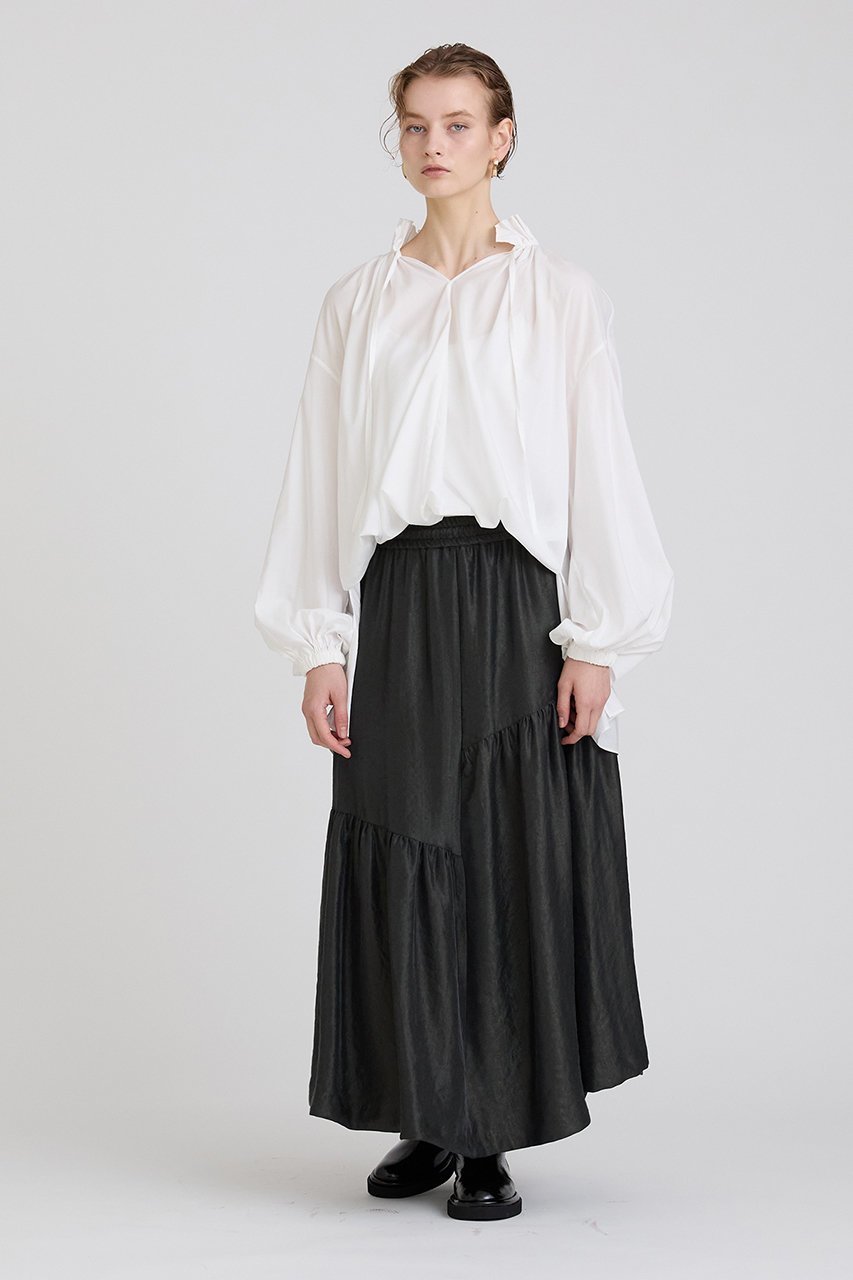 【ハウス オブ ロータス/HOUSE OF LOTUS】のツイルスパークリングティアードスカート 人気、トレンドファッション・服の通販 founy(ファニー) 　ファッション　Fashion　レディースファッション　Fashion for Women　スカート　Skirts　ティアードスカート　Tiered Skirts　ロングスカート　Long Skirts / Maxi & Midi Skirts　アシンメトリー　Asymmetrical Style　メタリック　Metallic, Shiny Finish　ロング　Long, Long-Length　秋　Autumn　other-6|ID: prp329100004060589 ipo3291000000032894168
