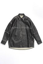 【メゾンスペシャル/MAISON SPECIAL】の2way Vegan Leather Shirt/2WAYヴィーガンレザーシャツ GRY(グレー)|ID:prp329100004060597