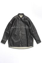 【メゾンスペシャル/MAISON SPECIAL】の2way faux Leather Shirt/2WAYフェイクレザーシャツ 人気、トレンドファッション・服の通販 founy(ファニー) ファッション Fashion レディースファッション Fashion for Women トップス・カットソー Cut & Sew Tops シャツ・ブラウス・オフィスカジュアル Elegant Blouses & Button-Ups おすすめ Recommended / Our Picks スリーブ Sleeve, Long Sleeve / Short Sleeve フェイクレザー Faux Leather, PU Leather ロング Long, Long-Length ヴィンテージ Vintage Style 半袖 Short Sleeve, Half Sleeve 軽量 Lightweight, Ultra Light thumbnail GRY(グレー)|ID: prp329100004060597 ipo3291000000032902449