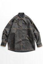 【メゾンスペシャル/MAISON SPECIAL】の2way faux Leather Shirt/2WAYフェイクレザーシャツ 人気、トレンドファッション・服の通販 founy(ファニー) ファッション Fashion レディースファッション Fashion for Women トップス・カットソー Cut & Sew Tops シャツ・ブラウス・オフィスカジュアル Elegant Blouses & Button-Ups おすすめ Recommended / Our Picks スリーブ Sleeve, Long Sleeve / Short Sleeve フェイクレザー Faux Leather, PU Leather ロング Long, Long-Length ヴィンテージ Vintage Style 半袖 Short Sleeve, Half Sleeve 軽量 Lightweight, Ultra Light thumbnail BRN(ブラウン)|ID: prp329100004060597 ipo3291000000032902454