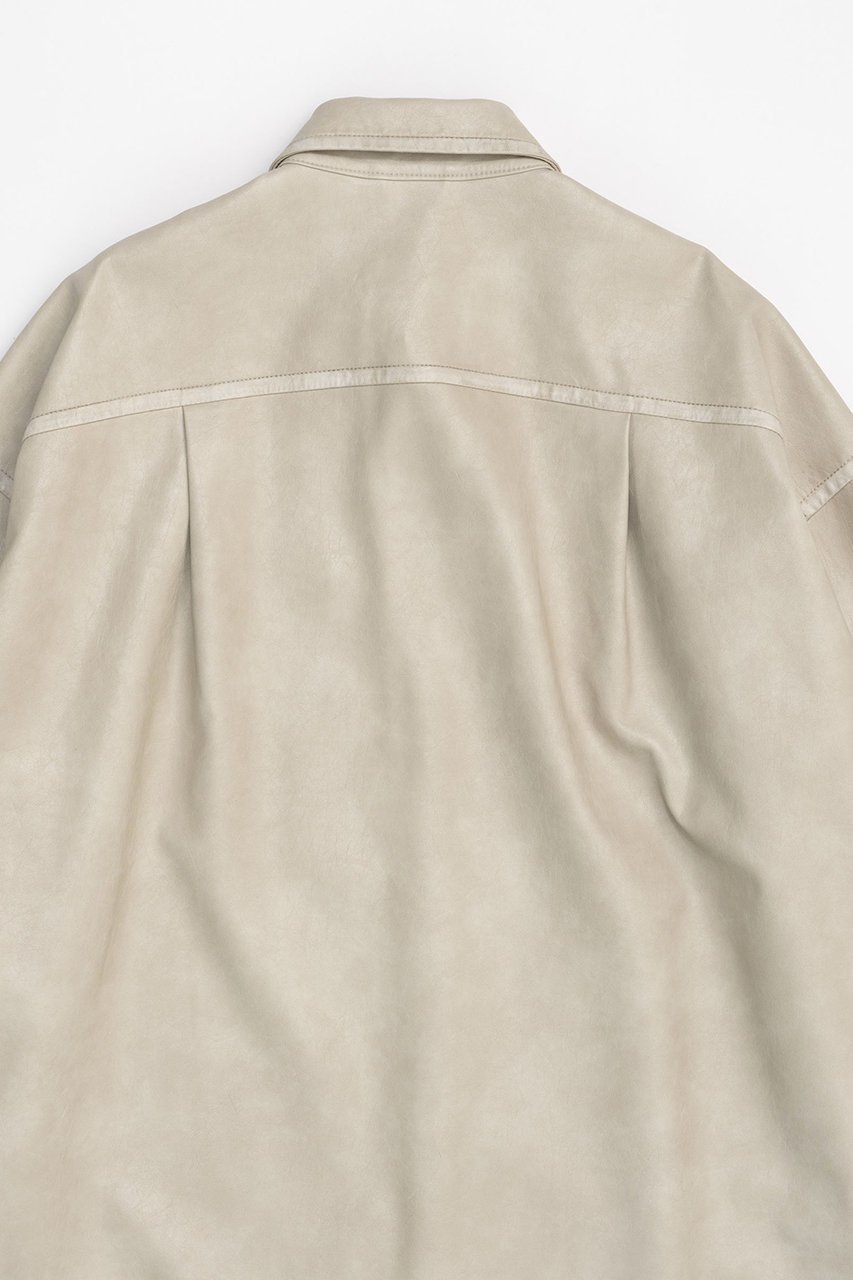 【メゾンスペシャル/MAISON SPECIAL】の2way faux Leather Shirt/2WAYフェイクレザーシャツ 人気、トレンドファッション・服の通販 founy(ファニー) ファッション Fashion レディースファッション Fashion for Women トップス・カットソー Cut & Sew Tops シャツ・ブラウス・オフィスカジュアル Elegant Blouses & Button-Ups おすすめ Recommended / Our Picks スリーブ Sleeve, Long Sleeve / Short Sleeve フェイクレザー Faux Leather, PU Leather ロング Long, Long-Length ヴィンテージ Vintage Style 半袖 Short Sleeve, Half Sleeve 軽量 Lightweight, Ultra Light other-5|ID: prp329100004060597 ipo3291000000032902466