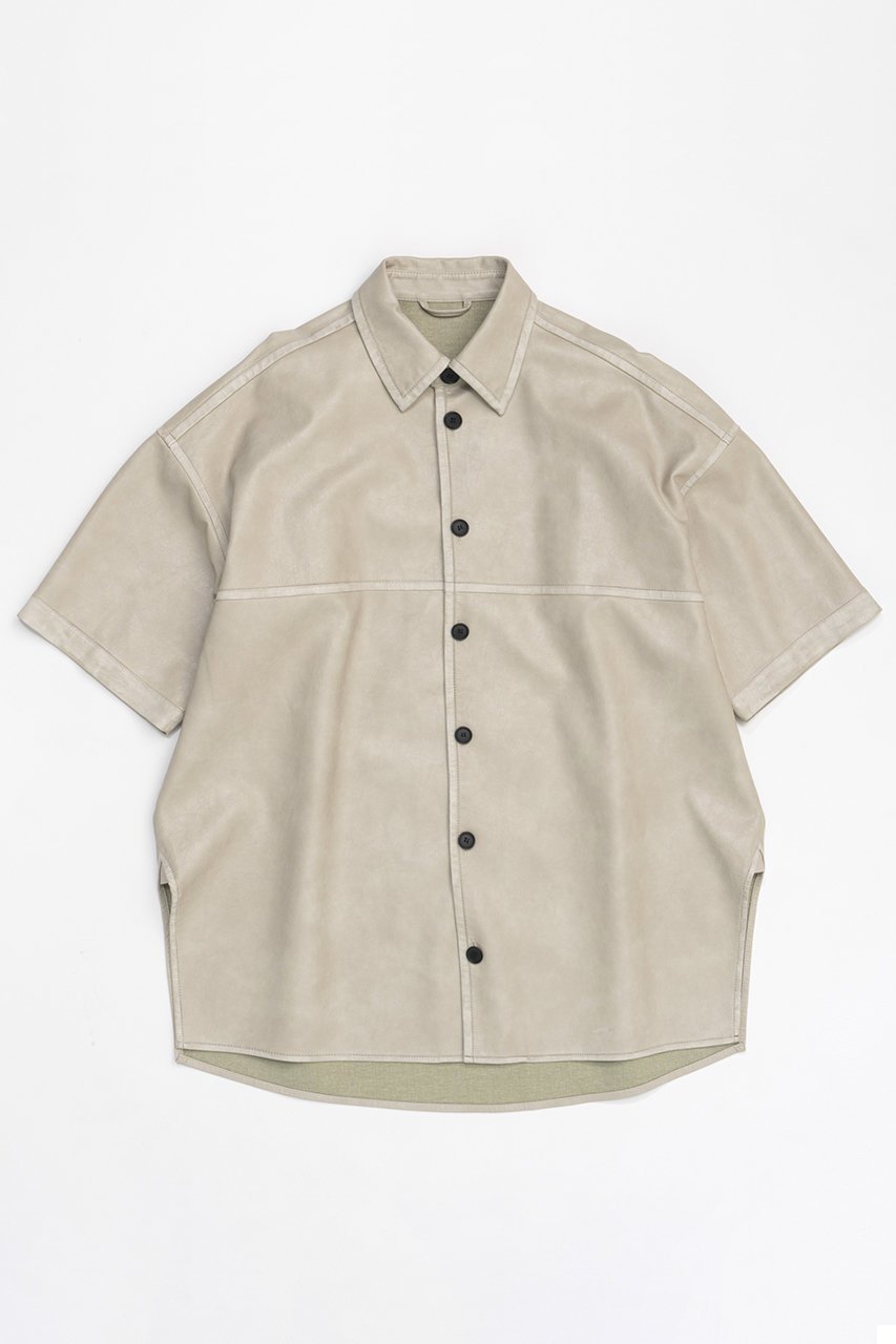 【メゾンスペシャル/MAISON SPECIAL】の2way faux Leather Shirt/2WAYフェイクレザーシャツ 人気、トレンドファッション・服の通販 founy(ファニー) ファッション Fashion レディースファッション Fashion for Women トップス・カットソー Cut & Sew Tops シャツ・ブラウス・オフィスカジュアル Elegant Blouses & Button-Ups おすすめ Recommended / Our Picks スリーブ Sleeve, Long Sleeve / Short Sleeve フェイクレザー Faux Leather, PU Leather ロング Long, Long-Length ヴィンテージ Vintage Style 半袖 Short Sleeve, Half Sleeve 軽量 Lightweight, Ultra Light other-7|ID: prp329100004060597 ipo3291000000032902472