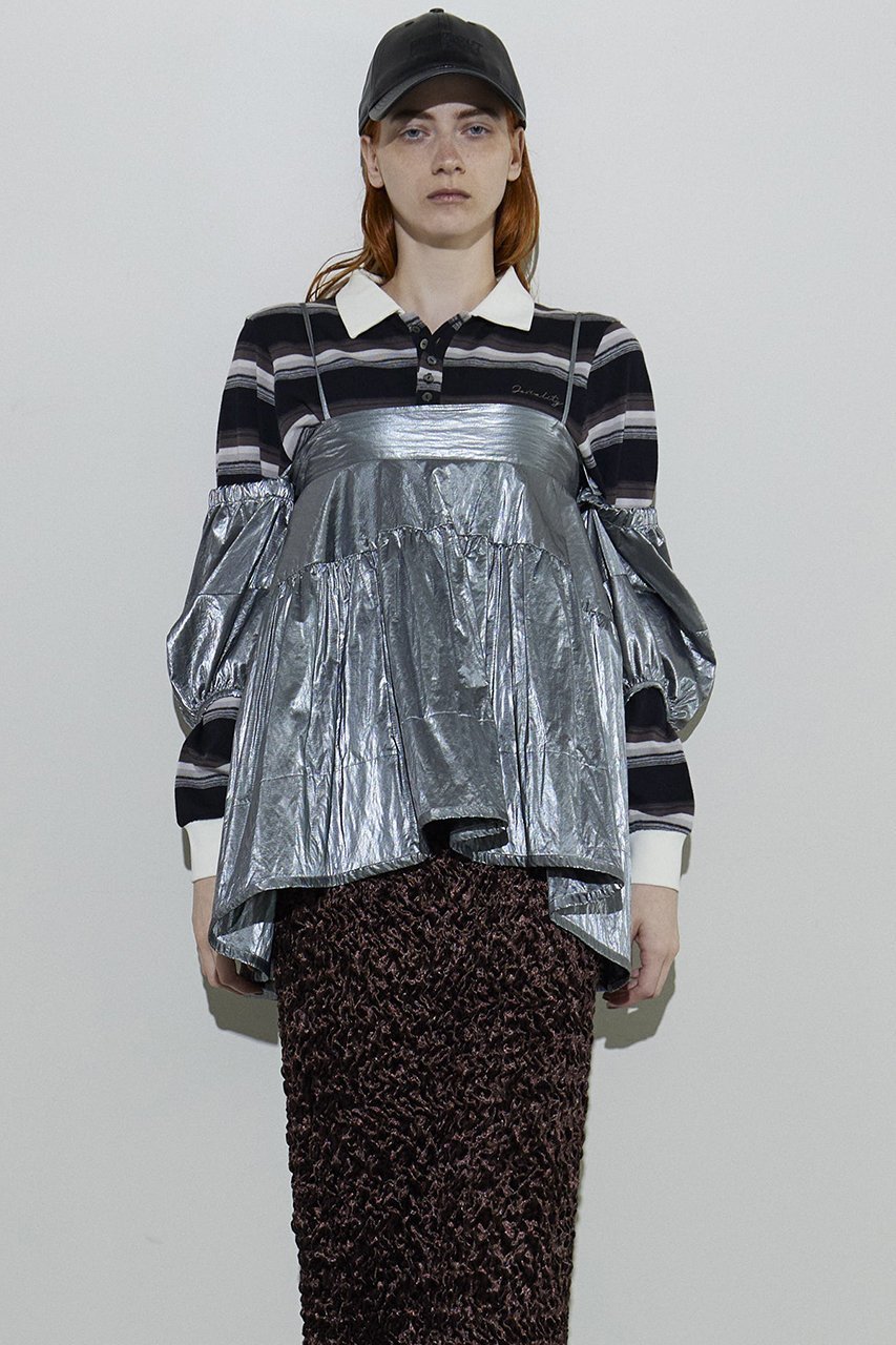【メゾンスペシャル/MAISON SPECIAL】の2way Puff Sleeves Tunic/2WAYパフスリーブチュニック 人気、トレンドファッション・服の通販 founy(ファニー) 　ファッション　Fashion　レディースファッション　Fashion for Women　ワンピース　Dresses　チュニック　Tunic Tops & Dresses　イエロー　Yellow　ショーツ　Shorts, Short Pants　シルバー　Silver, Metallic Silver　シンプル　Simple, Minimal　スリーブ　Sleeve, Long Sleeve / Short Sleeve　チュニック　Tunic, Long Top　デニム　Denim, Jeans Material　ドレープ　Drape, Draping Fabric　ロング　Long, Long-Length　other-7|ID: prp329100004060598 ipo3291000000032895703