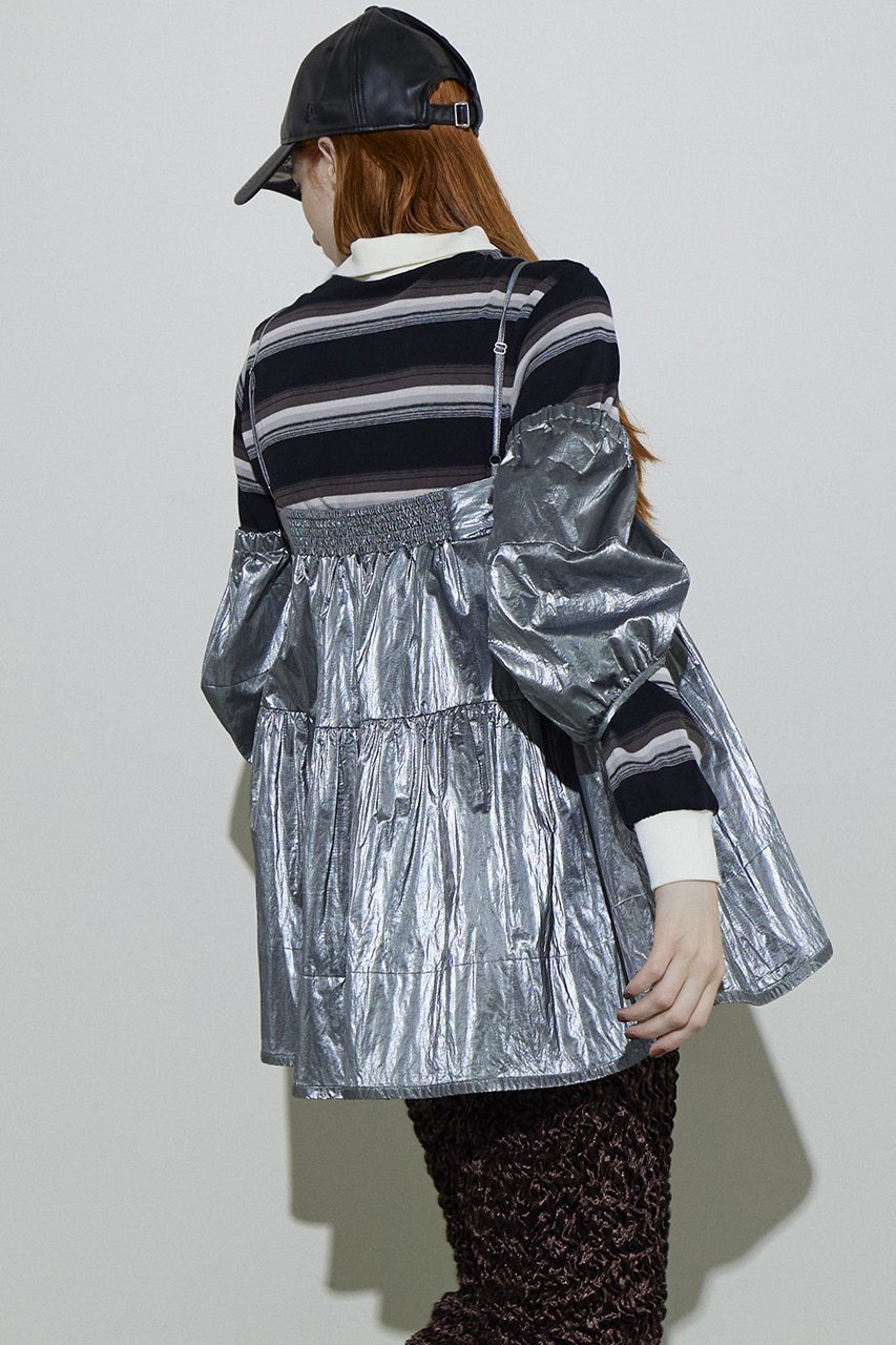 【メゾンスペシャル/MAISON SPECIAL】の2way Puff Sleeves Tunic/2WAYパフスリーブチュニック 人気、トレンドファッション・服の通販 founy(ファニー) 　ファッション　Fashion　レディースファッション　Fashion for Women　ワンピース　Dresses　チュニック　Tunic Tops & Dresses　イエロー　Yellow　ショーツ　Shorts, Short Pants　シルバー　Silver, Metallic Silver　シンプル　Simple, Minimal　スリーブ　Sleeve, Long Sleeve / Short Sleeve　チュニック　Tunic, Long Top　デニム　Denim, Jeans Material　ドレープ　Drape, Draping Fabric　ロング　Long, Long-Length　other-4|ID: prp329100004060598 ipo3291000000036778477