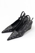 【メゾンスペシャル/MAISON SPECIAL】の2way Studs Wedge Sole Pumps/2WAYスタッズウェッジソールパンプス BLK(ブラック)|ID:prp329100004060617