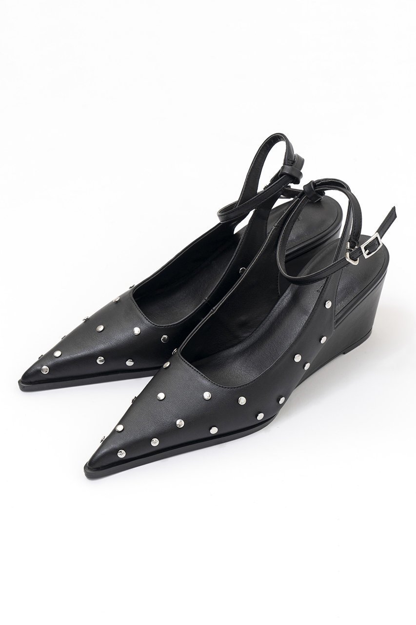 【メゾンスペシャル/MAISON SPECIAL】の2way Studs Wedge Sole Pumps/2WAYスタッズウェッジソールパンプス 人気、トレンドファッション・服の通販 founy(ファニー) 　ファッション　Fashion　レディースファッション　Fashion for Women　クッション　Cushion, Throw Pillow　スタッズ　Studs, Metal Accents　トレンド　Trend, Trending Now　フィット　Fit, Slim Fit　フェイクレザー　Faux Leather, PU Leather　ポインテッド　Pointed Toe, Sharp Toe　リアル　Real, Realistic　A/W・秋冬　Autumn/Winter　 other-1|ID: prp329100004060617 ipo3291000000035689575