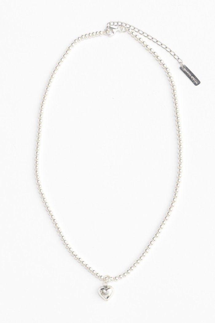 【メゾンスペシャル/MAISON SPECIAL】のHeart Ball Necklace/ハートボールネックレス インテリア・キッズ・メンズ・レディースファッション・服の通販 founy(ファニー) https://founy.com/ ファッション Fashion レディースファッション Fashion for Women ジュエリー Jewelry ネックレス Necklaces & Pendants おすすめ Recommended / Our Picks シルバー Silver, Metallic Silver シンプル Simple, Minimal チェーン Chain, Chain Strap ネックレス Necklace, Pendant Necklace |ID: prp329100004060646 ipo3291000000035786787