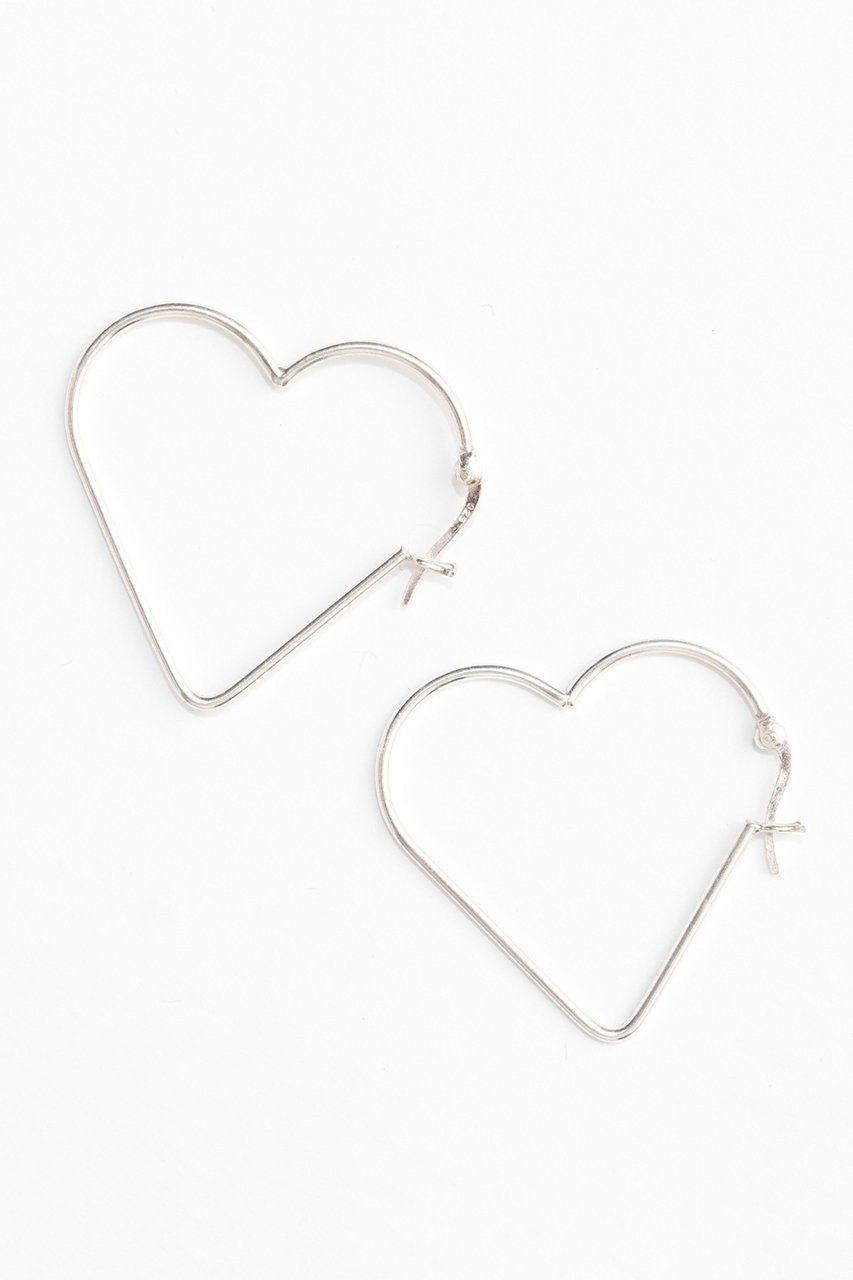 【メゾンスペシャル/MAISON SPECIAL】のHeart Hoop Earrings/ハートフープピアス インテリア・キッズ・メンズ・レディースファッション・服の通販 founy(ファニー) ファッション Fashion レディースファッション Fashion for Women ジュエリー Jewelry ファッションリング Fashion Rings イヤリング・フープ・ドロップタイプ Hoop, Drop & Clip Earrings おすすめ Recommended / Our Picks イヤリング Earrings オケージョン Occasion Wear シルバー Silver, Metallic Silver フープ Hoop, Hoop Earrings SLV(シルバー)|ID: prp329100004060652 ipo3291000000035786798
