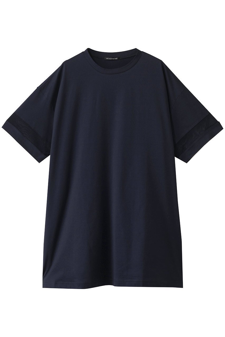 【ミズイロ インド/mizuiro ind】のmesh slv tunic OP ワンピース インテリア・キッズ・メンズ・レディースファッション・服の通販 founy(ファニー) 　ファッション　Fashion　レディースファッション　WOMEN　ワンピース　Dress　チュニック　Tunic　おすすめ　Recommend　シンプル　Simple　スリーブ　Sleeve　チュニック　Tunic　トレンド　Trend　バランス　Balance　メッシュ　Mesh　NEW・新作・新着・新入荷　New Arrivals　navy|ID: prp329100004062756 ipo3291000000031900995