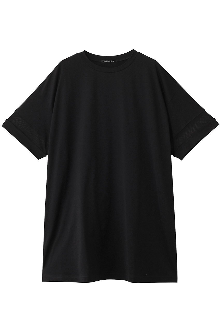 【ミズイロ インド/mizuiro ind】のmesh slv tunic OP ワンピース インテリア・キッズ・メンズ・レディースファッション・服の通販 founy(ファニー) 　ファッション　Fashion　レディースファッション　WOMEN　ワンピース　Dress　チュニック　Tunic　おすすめ　Recommend　シンプル　Simple　スリーブ　Sleeve　チュニック　Tunic　トレンド　Trend　バランス　Balance　メッシュ　Mesh　NEW・新作・新着・新入荷　New Arrivals　black|ID: prp329100004062756 ipo3291000000031900996