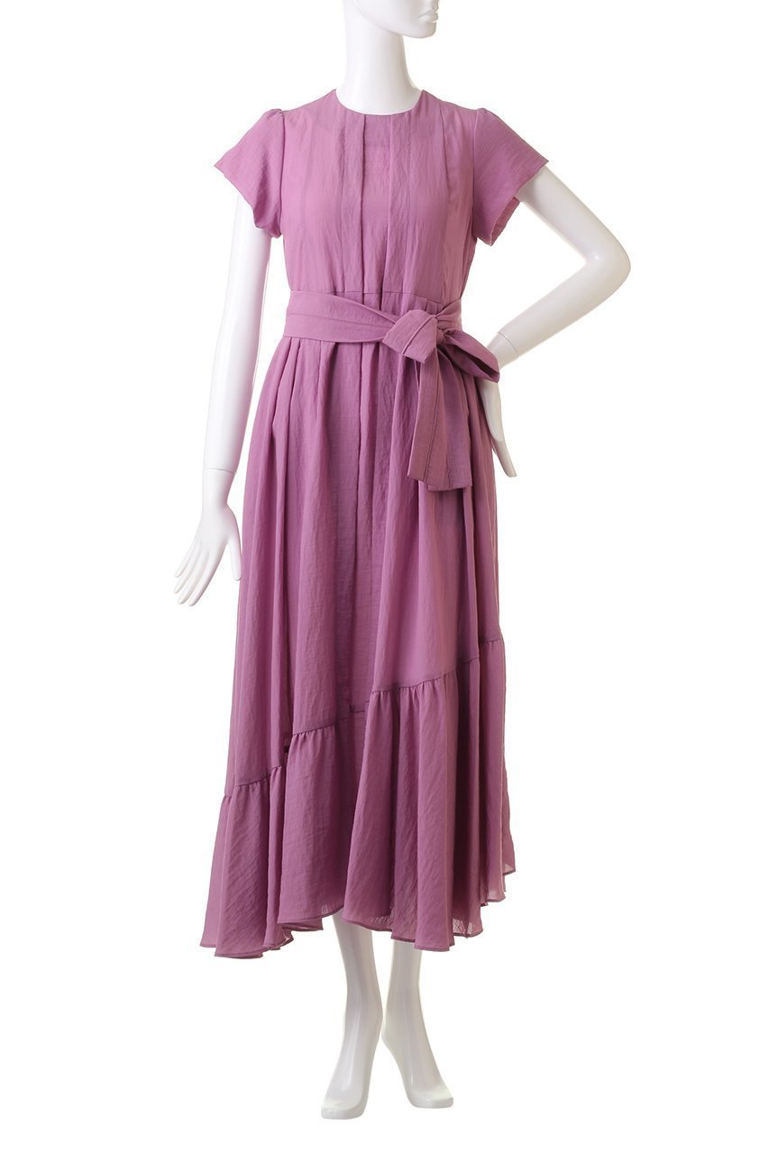 【デザイン ワークス/DESIGN WORKS】のアシンメトリーヘムワンピース 人気、トレンドファッション・服の通販 founy(ファニー) 　ファッション　Fashion　レディースファッション　Fashion for Women　ワンピース　Dresses　チュニック　Tunic Tops & Dresses　アシンメトリー　Asymmetrical Style　ギャザー　Gathered, Ruffled　ショート　Short, Short Length　スリーブ　Sleeve, Long Sleeve / Short Sleeve　チュニック　Tunic, Long Top　フェミニン　Feminine, Girly　リボン　Ribbon, Bow　ロング　Long, Long-Length　other-2|ID: prp329100004062767 ipo3291000000034954940