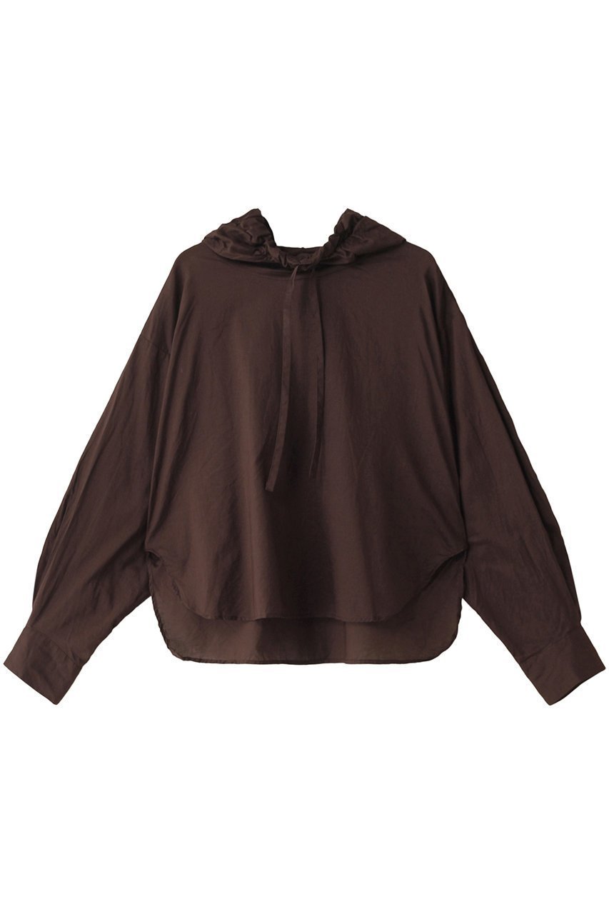 【ミズイロ インド/mizuiro ind】のgathered hood P/O shirt シャツ インテリア・キッズ・メンズ・レディースファッション・服の通販 founy(ファニー) 　ファッション　Fashion　レディースファッション　WOMEN　トップス・カットソー　Tops/Tshirt　シャツ/ブラウス　Shirts/Blouses　ギャザー　Gather　シアー　Sheer　スリーブ　Sleeve　フェミニン　Feminine　ラウンド　Round　ロング　Long　定番　Standard　brown|ID: prp329100004064532 ipo3291000000027386675