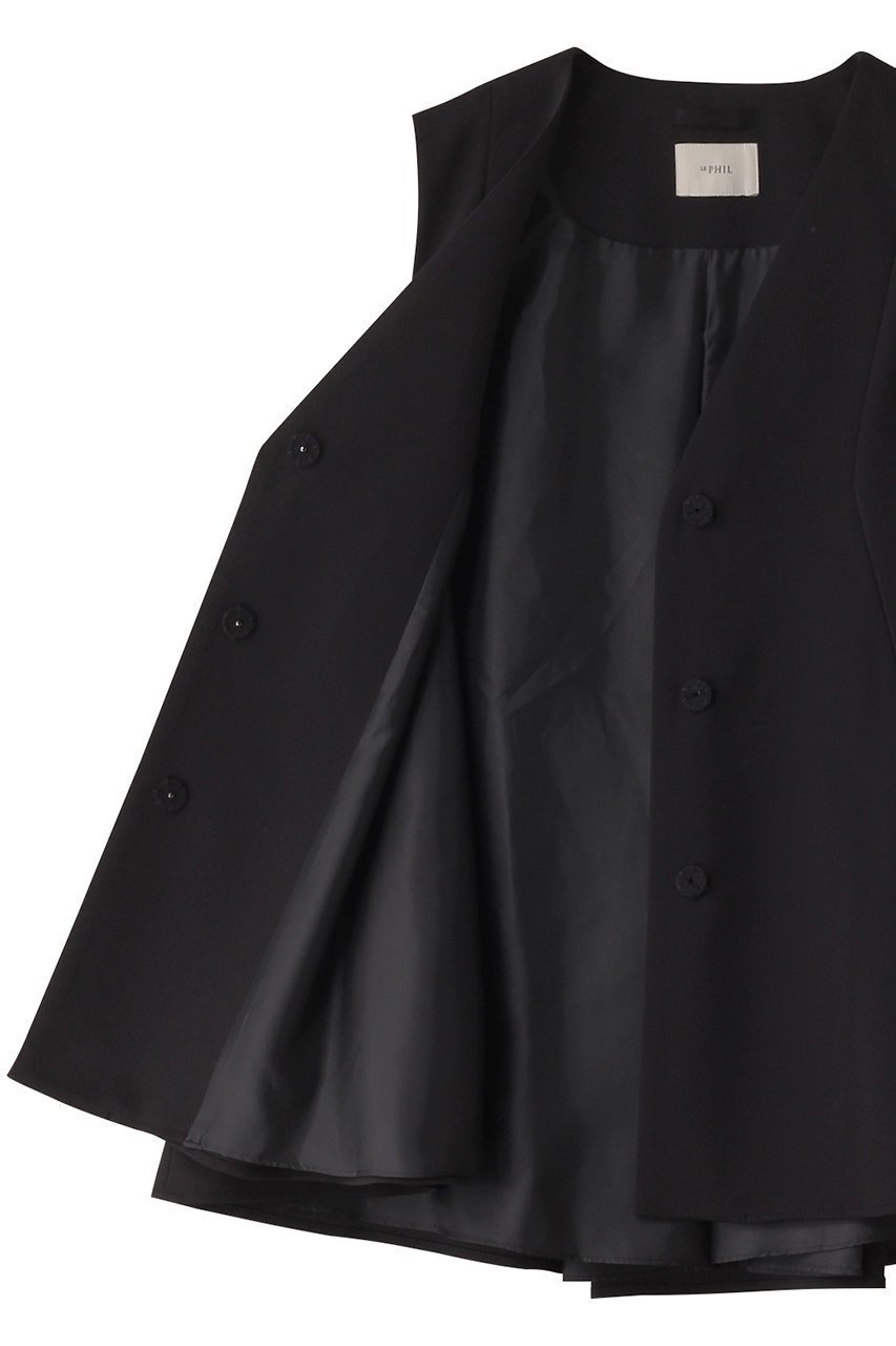 【ル フィル/LE PHIL】のハイストレッチダンボールジレ 人気、トレンドファッション・服の通販 founy(ファニー) 　ファッション　Fashion　レディースファッション　WOMEN　アウター　Coat Outerwear　ジャケット　Jackets　ジャケット　Jacket　ジャージ　Jersey　ストレッチ　Stretch　フレア　Flare　ベスト　Vest　エレガント 上品　Elegant　other-6|ID: prp329100004064539 ipo3291000000031422417