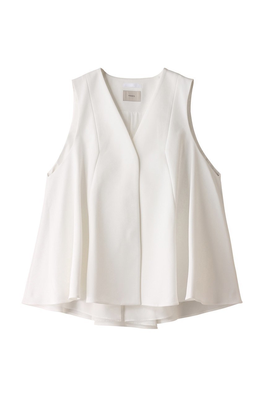 【ル フィル/LE PHIL】のハイストレッチダンボールジレ インテリア・キッズ・メンズ・レディースファッション・服の通販 founy(ファニー) 　ファッション　Fashion　レディースファッション　Fashion for Women　アウター　Coat / Outerwear Collection　レディースジャケット・軽アウター　Jackets　ジャケット　Jacket, Outerwear　ストレッチ　Stretch, Stretchy Fabric　フレア　Flare, Flared　ベスト　Vest, Waistcoat　エレガント 上品　Elegant　ホワイト|ID: prp329100004064539 ipo3291000000036604325