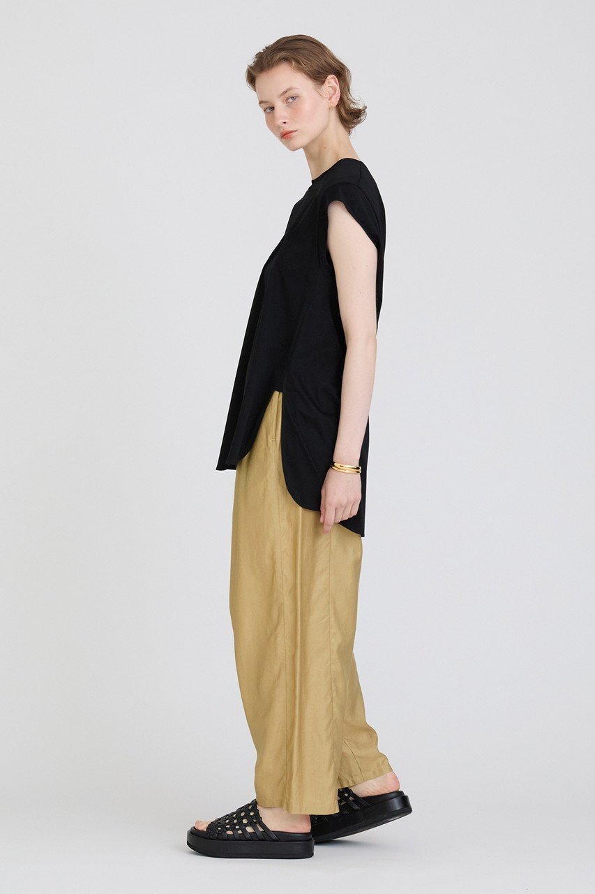 【ハウス オブ ロータス/HOUSE OF LOTUS】のジャージラウンドヘムプルオーバー 人気、トレンドファッション・服の通販 founy(ファニー) 　ファッション　Fashion　レディースファッション　Fashion for Women　トップス・カットソー　Cut & Sew Tops　シャツ・ブラウス・オフィスカジュアル　Elegant Blouses & Button-Ups　ロングTシャツ・Tシャツ　Longline T-Shirts & Tees　カジュアルプルオーバー・ニットトップス　Pullovers & Knit Tops / Casual Pullovers　カットソー・ベーシックTシャツ　Cut-and-Sewn Tops / Stretch Tees & Basics　カットソー　Cut and Sewn Top　ショート　Short, Short Length　シルケット　Silket, Silky Cotton　スリーブ　Sleeve, Long Sleeve / Short Sleeve　チュニック　Tunic, Long Top　パイピング　Piping, Trim Design　フロント　Front, Front Design　other-6|ID: prp329100004064548 ipo3291000000032917644