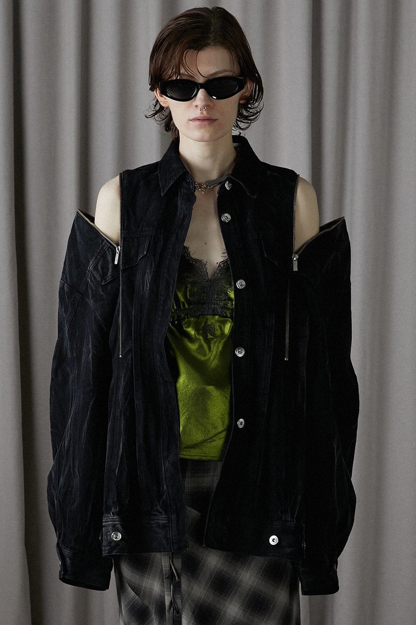 【プランク プロジェクト/PRANK PROJECT】のジップデニムシャツブルゾン / Zip Denim Shirt Blouson 人気、トレンドファッション・服の通販 founy(ファニー) 　ファッション　Fashion　レディースファッション　WOMEN　アウター　Coat Outerwear　ブルゾン　Blouson/Jackets　トップス・カットソー　Tops/Tshirt　キャミソール / ノースリーブ　No Sleeves　シャツ/ブラウス　Shirts/Blouses　ロング / Tシャツ　T-Shirts　カットソー　Cut and Sewn　おすすめ　Recommend　キャミソール　Camisole　ケミカル　Chemical　シェイプ　Shape　ショルダー　Shoulder　ジップ　Zip　スリット　Slit　タンク　Tank　デニム　Denim　ブルゾン　Blouson　other-4|ID: prp329100004066639 ipo3291000000031421398