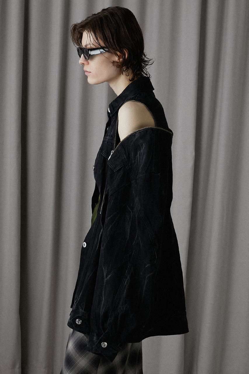 【プランク プロジェクト/PRANK PROJECT】のジップデニムシャツブルゾン / Zip Denim Shirt Blouson 人気、トレンドファッション・服の通販 founy(ファニー) 　ファッション　Fashion　レディースファッション　WOMEN　アウター　Coat Outerwear　ブルゾン　Blouson/Jackets　トップス・カットソー　Tops/Tshirt　キャミソール / ノースリーブ　No Sleeves　シャツ/ブラウス　Shirts/Blouses　ロング / Tシャツ　T-Shirts　カットソー　Cut and Sewn　おすすめ　Recommend　キャミソール　Camisole　ケミカル　Chemical　シェイプ　Shape　ショルダー　Shoulder　ジップ　Zip　スリット　Slit　タンク　Tank　デニム　Denim　ブルゾン　Blouson　other-6|ID: prp329100004066639 ipo3291000000031421406