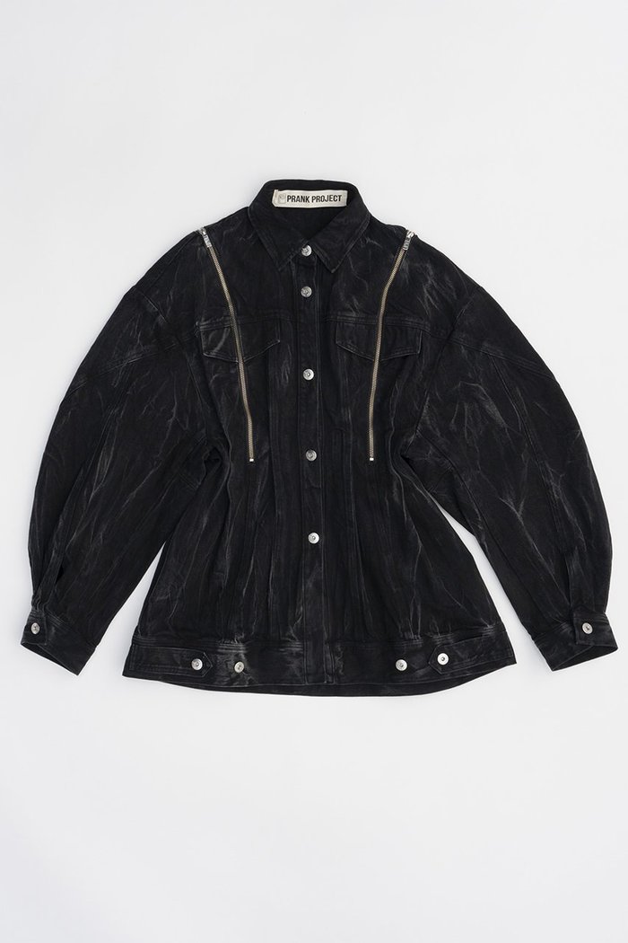 【プランク プロジェクト/PRANK PROJECT】のジップデニムシャツブルゾン / Zip Denim Shirt Blouson インテリア・キッズ・メンズ・レディースファッション・服の通販 founy(ファニー) https://founy.com/ ファッション Fashion レディースファッション Fashion for Women アウター Coat / Outerwear Collection レディースジャケット・軽アウター Jackets ブルゾンジャケット・スポーティアウター Blouson Jackets おすすめ Recommended / Our Picks ケミカル Chemical, Chemical Wash シェイプ Shape, Slim Fit ショルダー Shoulder, Shoulder Strap ジップ Zip, Zipper ジャケット Jacket, Outerwear スリット Slit, Slit Detail デニム Denim, Jeans Material ブルゾン Blouson, Bomber Jacket |ID: prp329100004066639 ipo3291000000032946480