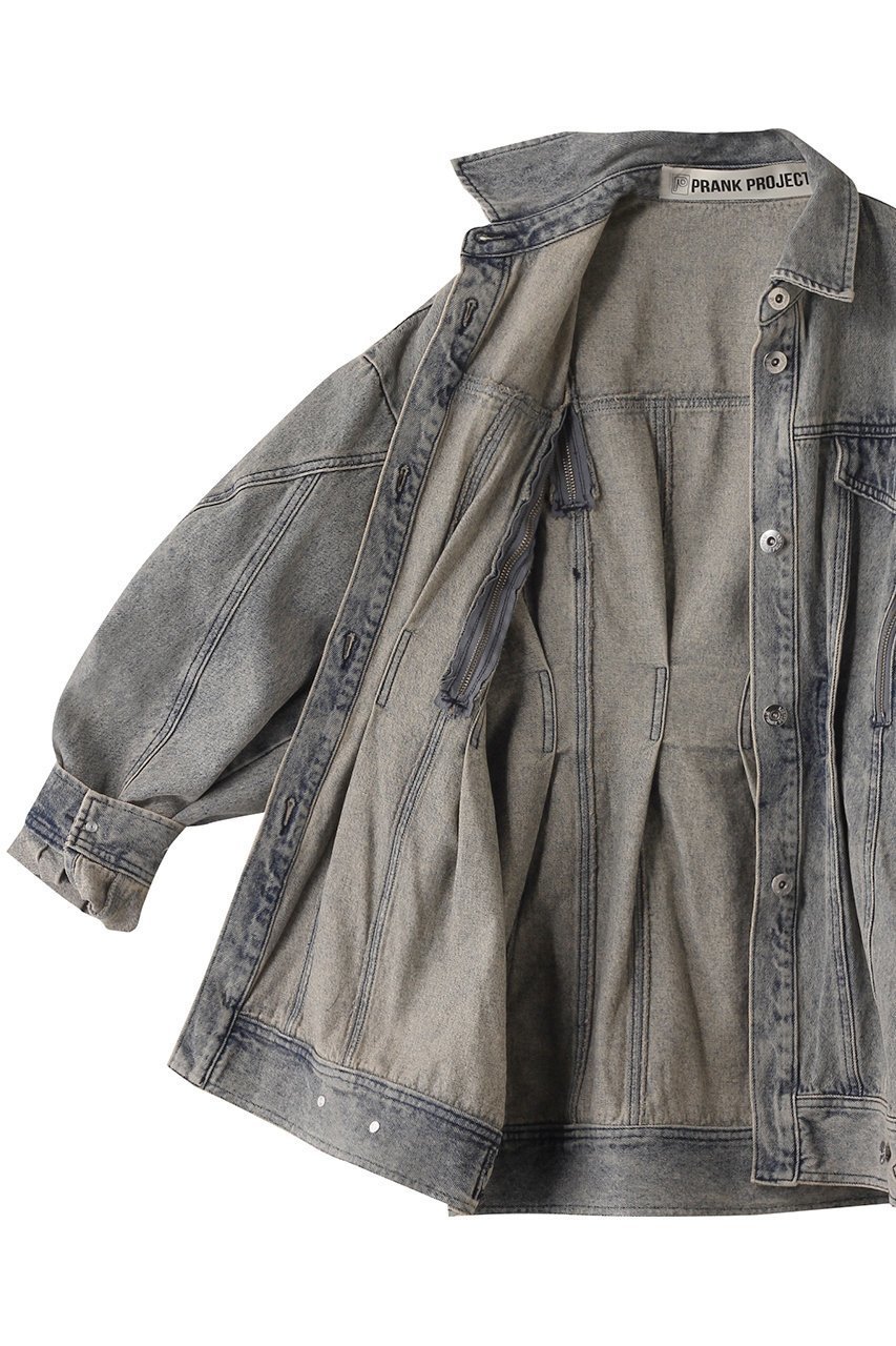 【プランク プロジェクト/PRANK PROJECT】のジップデニムシャツブルゾン / Zip Denim Shirt Blouson 人気、トレンドファッション・服の通販 founy(ファニー) 　ファッション　Fashion　レディースファッション　Fashion for Women　アウター　Coat / Outerwear Collection　レディースジャケット・軽アウター　Jackets　ブルゾンジャケット・スポーティアウター　Blouson Jackets　おすすめ　Recommended / Our Picks　ケミカル　Chemical, Chemical Wash　シェイプ　Shape, Slim Fit　ショルダー　Shoulder, Shoulder Strap　ジップ　Zip, Zipper　ジャケット　Jacket, Outerwear　スリット　Slit, Slit Detail　デニム　Denim, Jeans Material　ブルゾン　Blouson, Bomber Jacket　other-6|ID: prp329100004066639 ipo3291000000032946535