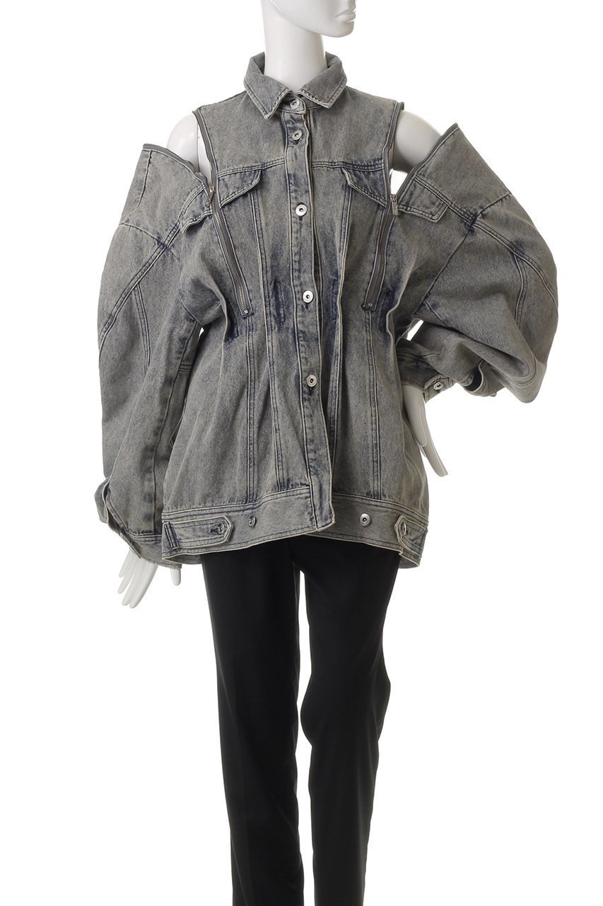 【プランク プロジェクト/PRANK PROJECT】のジップデニムシャツブルゾン / Zip Denim Shirt Blouson 人気、トレンドファッション・服の通販 founy(ファニー) 　ファッション　Fashion　レディースファッション　Fashion for Women　アウター　Coat / Outerwear Collection　レディースジャケット・軽アウター　Jackets　ブルゾンジャケット・スポーティアウター　Blouson Jackets　おすすめ　Recommended / Our Picks　ケミカル　Chemical, Chemical Wash　シェイプ　Shape, Slim Fit　ショルダー　Shoulder, Shoulder Strap　ジップ　Zip, Zipper　ジャケット　Jacket, Outerwear　スリット　Slit, Slit Detail　デニム　Denim, Jeans Material　ブルゾン　Blouson, Bomber Jacket　other-7|ID: prp329100004066639 ipo3291000000032946540