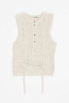 【プランク プロジェクト/PRANK PROJECT】のヘンリーブークレーニットタンク / Henley Boucle Knit Tank IVR(アイボリー)|ID:prp329100004066642