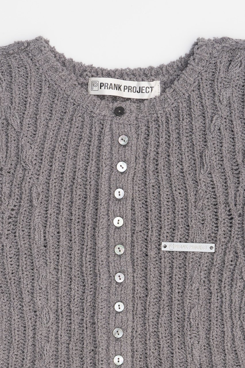 【プランク プロジェクト/PRANK PROJECT】のヘンリーブークレーニットタンク / Henley Boucle Knit Tank 人気、トレンドファッション・服の通販 founy(ファニー) 　ファッション　Fashion　レディースファッション　WOMEN　トップス・カットソー　Tops/Tshirt　ニット　Knit Tops　キャミソール / ノースリーブ　No Sleeves　シャツ/ブラウス　Shirts/Blouses　ロング / Tシャツ　T-Shirts　カットソー　Cut and Sewn　キャミソール　Camisole　ギャザー　Gather　タンク　Tank　フロント　Front　other-2|ID: prp329100004066642 ipo3291000000031421422