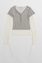 【プランク プロジェクト/PRANK PROJECT】のヘンリーレイヤードトップ / Henley Layered Top GRY(グレー)|ID: prp329100004066651 ipo3291000000032916534