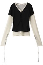 【プランク プロジェクト/PRANK PROJECT】のヘンリーレイヤードトップ / Henley Layered Top BLK(ブラック)|ID: prp329100004066651 ipo3291000000032916543