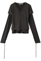 【プランク プロジェクト/PRANK PROJECT】のヘンリーレイヤードトップ / Henley Layered Top BRN(ブラウン)|ID: prp329100004066651 ipo3291000000032916552
