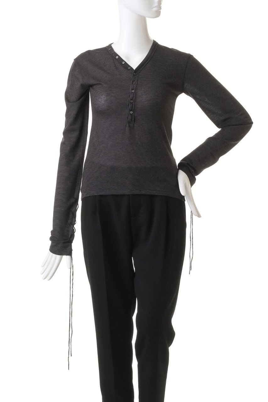 【プランク プロジェクト/PRANK PROJECT】のヘンリーレイヤードトップ / Henley Layered Top 人気、トレンドファッション・服の通販 founy(ファニー) 　ファッション　Fashion　レディースファッション　Fashion for Women　トップス・カットソー　Cut & Sew Tops　シャツ・ブラウス・オフィスカジュアル　Elegant Blouses & Button-Ups　ロングTシャツ・Tシャツ　Longline T-Shirts & Tees　カットソー・ベーシックTシャツ　Cut-and-Sewn Tops / Stretch Tees & Basics　インナー　Innerwear　ウォーム　Warm Fabric　シルク　Silk, 100% Silk　ストレッチ　Stretch, Stretchy Fabric　スリーブ　Sleeve, Long Sleeve / Short Sleeve　テレコ　Ribbed, Rib Stitch　長袖　Long Sleeve, Full Sleeve　フィット　Fit, Slim Fit　半袖　Short Sleeve, Half Sleeve　ラグジュアリー　Luxury, Elegant　レース　Lace, Lace Fabric　ロング　Long, Long-Length　other-6|ID: prp329100004066651 ipo3291000000032916601