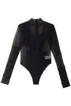 【プランク プロジェクト/PRANK PROJECT】のコラージュレースボディスーツ / Collage Lace Bodysuit 人気、トレンドファッション・服の通販 founy(ファニー) ファッション Fashion レディースファッション Fashion for Women トップス・カットソー Cut & Sew Tops シャツ・ブラウス・オフィスカジュアル Elegant Blouses & Button-Ups ロングTシャツ・Tシャツ Longline T-Shirts & Tees カットソー・ベーシックTシャツ Cut-and-Sewn Tops / Stretch Tees & Basics インナー Innerwear カーディガン Cardigan, Knitwear ジャケット Jacket, Outerwear スリーブ Sleeve, Long Sleeve / Short Sleeve スーツ Suit, Formalwear パッチワーク Patchwork, Mixed Fabric レース Lace, Lace Fabric ロング Long, Long-Length thumbnail BLK(ブラック)|ID: prp329100004066652 ipo3291000000035672977