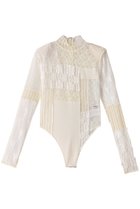 【プランク プロジェクト/PRANK PROJECT】のコラージュレースボディスーツ / Collage Lace Bodysuit 人気、トレンドファッション・服の通販 founy(ファニー) ファッション Fashion レディースファッション Fashion for Women トップス・カットソー Cut & Sew Tops シャツ・ブラウス・オフィスカジュアル Elegant Blouses & Button-Ups ロングTシャツ・Tシャツ Longline T-Shirts & Tees カットソー・ベーシックTシャツ Cut-and-Sewn Tops / Stretch Tees & Basics インナー Innerwear カーディガン Cardigan, Knitwear ジャケット Jacket, Outerwear スリーブ Sleeve, Long Sleeve / Short Sleeve スーツ Suit, Formalwear パッチワーク Patchwork, Mixed Fabric レース Lace, Lace Fabric ロング Long, Long-Length thumbnail WHT(ホワイト)|ID: prp329100004066652 ipo3291000000035672980
