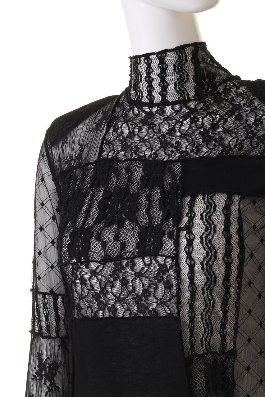 【プランク プロジェクト/PRANK PROJECT】のコラージュレースボディスーツ / Collage Lace Bodysuit 人気、トレンドファッション・服の通販 founy(ファニー) 　ファッション　Fashion　レディースファッション　Fashion for Women　トップス・カットソー　Cut & Sew Tops　シャツ・ブラウス・オフィスカジュアル　Elegant Blouses & Button-Ups　ロングTシャツ・Tシャツ　Longline T-Shirts & Tees　カットソー・ベーシックTシャツ　Cut-and-Sewn Tops / Stretch Tees & Basics　インナー　Innerwear　カーディガン　Cardigan, Knitwear　ジャケット　Jacket, Outerwear　スリーブ　Sleeve, Long Sleeve / Short Sleeve　スーツ　Suit, Formalwear　パッチワーク　Patchwork, Mixed Fabric　レース　Lace, Lace Fabric　ロング　Long, Long-Length　other-5|ID: prp329100004066652 ipo3291000000035746560