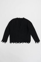 【プランク プロジェクト/PRANK PROJECT】のブランジネックニット / Plunge Neck Knit 人気、トレンドファッション・服の通販 founy(ファニー) ファッション Fashion レディースファッション WOMEN トップス・カットソー Tops/Tshirt ニット Knit Tops プルオーバー Pullover おすすめ Recommend アシンメトリー Asymmetry インナー Inner スリット Slit ダメージ Damage thumbnail BLK(ブラック)|ID: prp329100004066655 ipo3291000000027410276